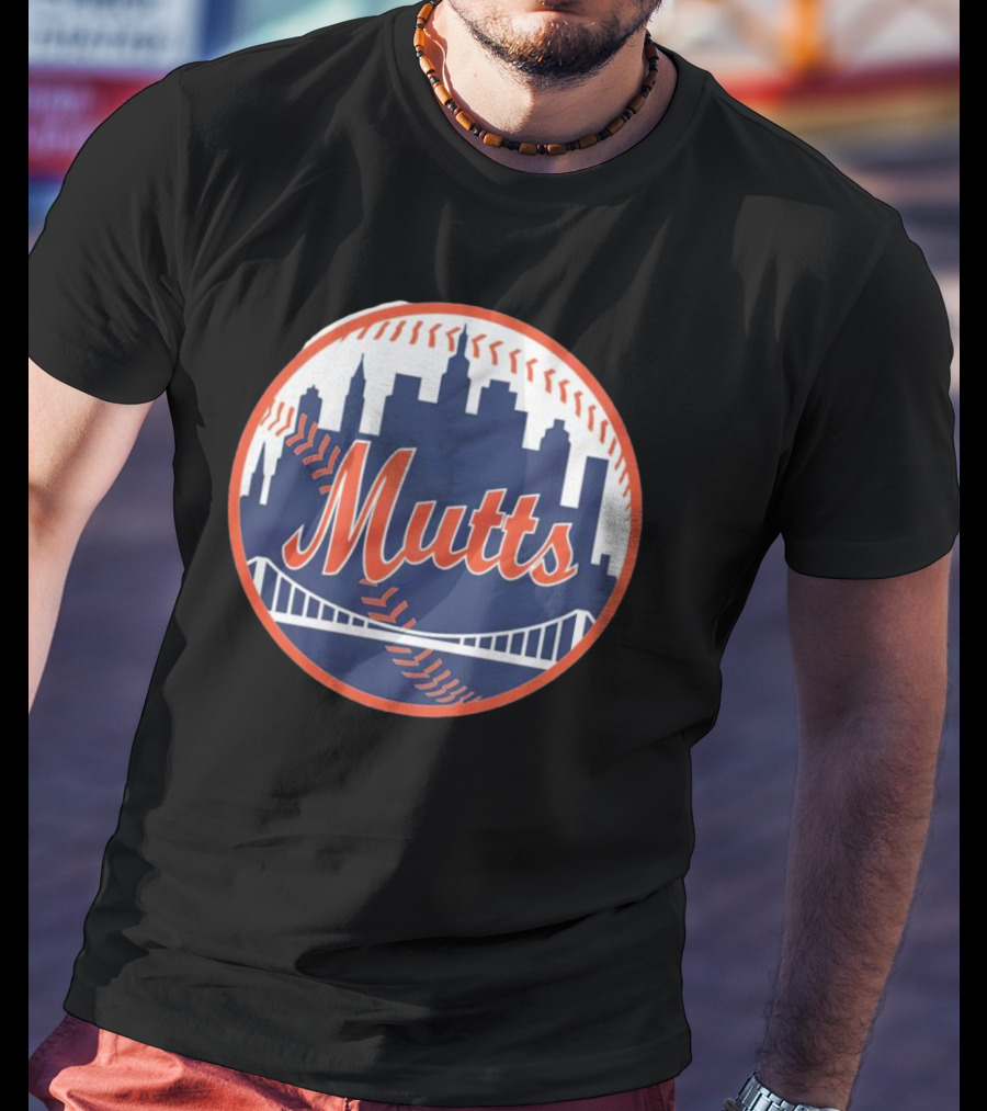 New York City Skyline Baseball Mutts T-Shirt