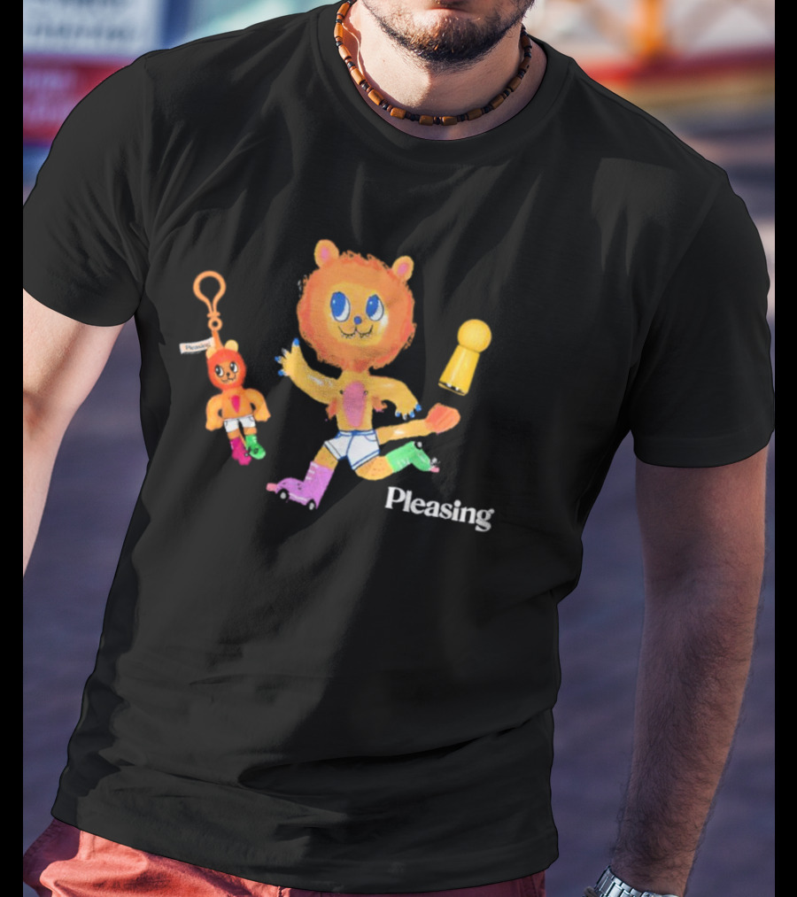 Pleasing The Lion's Underpants Bundle Colorful Roller Skating Character And Keychain T-Shirt