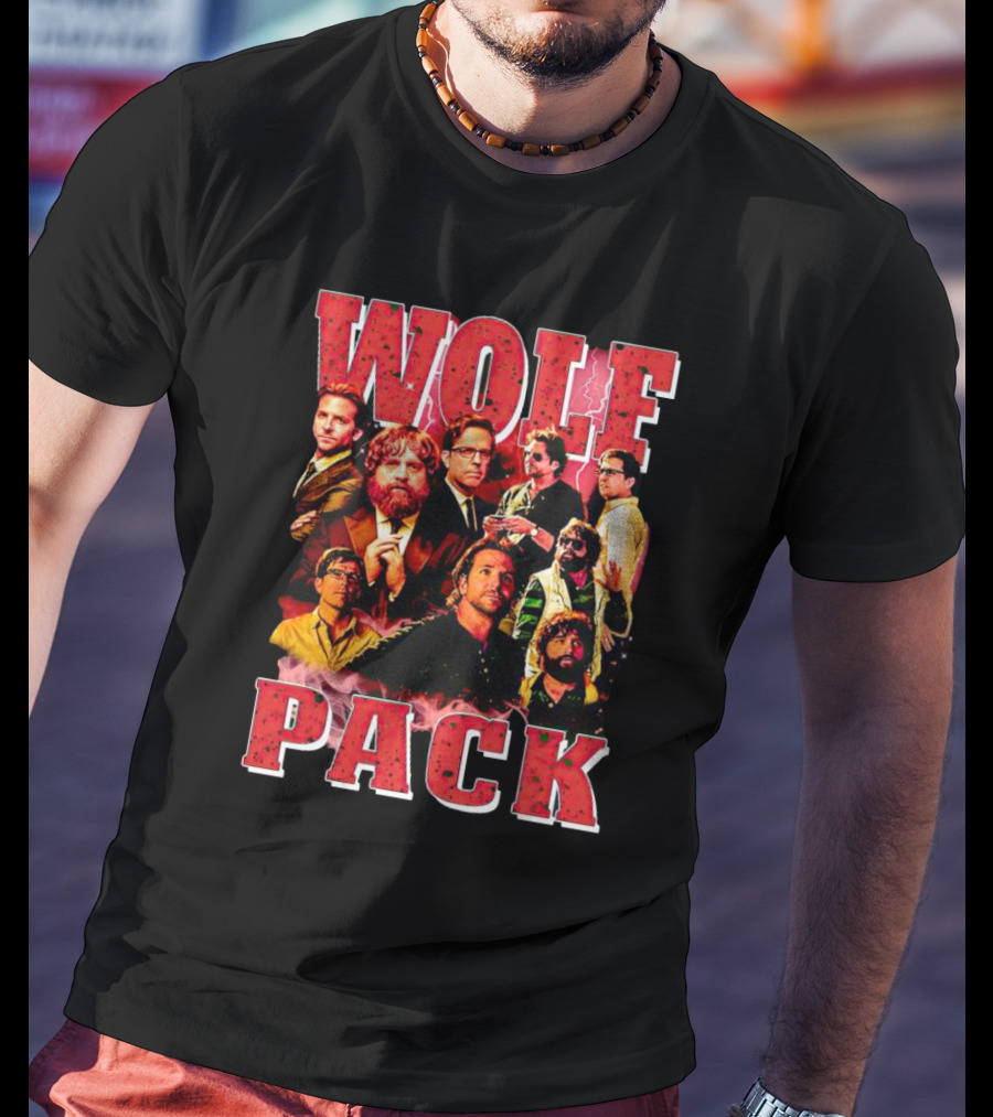 WOLF PACK Picture Collage Hangover Movie Cast Reunion T-Shirt