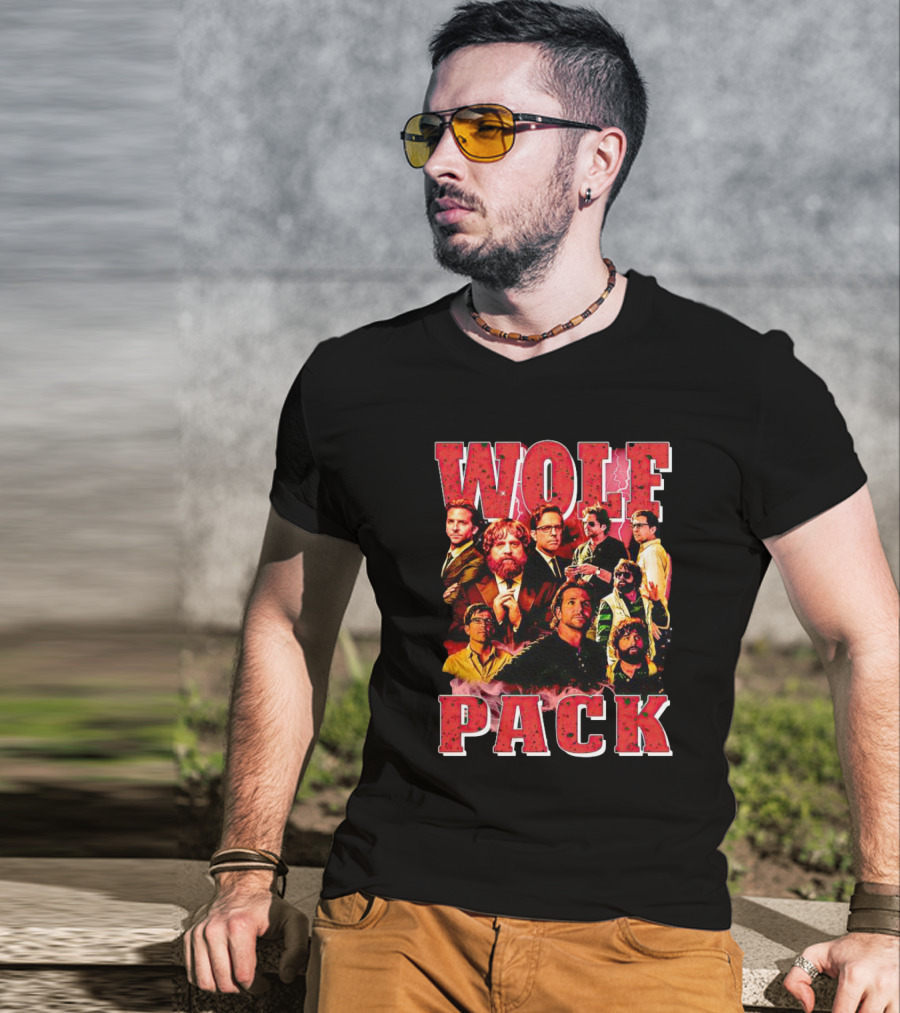WOLF PACK Picture Collage Hangover Movie Cast Reunion T-Shirt