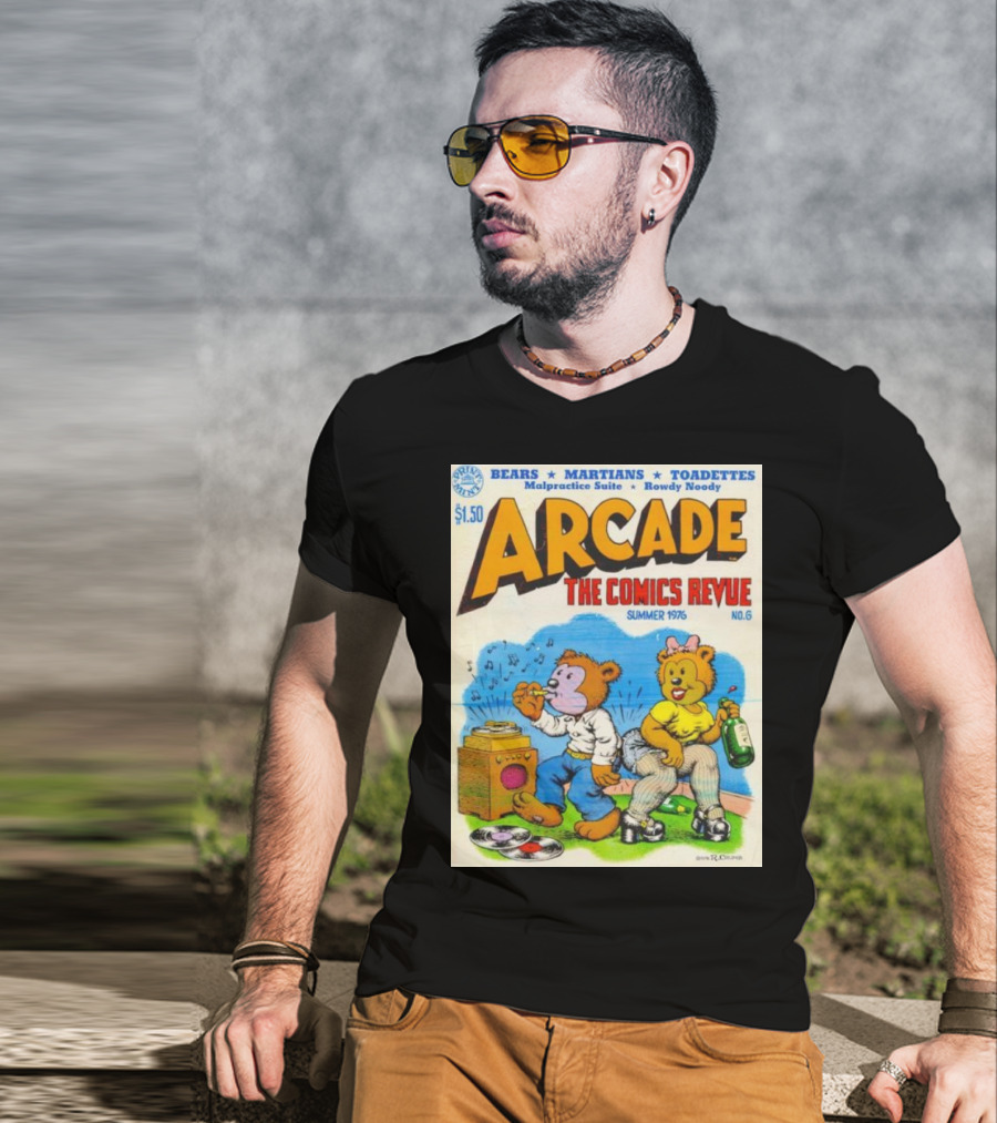 Arcade The Comics Revue Bears Martians Toadettes Summer 1976 No. 6 Malpractice Suite Rowdy Noody T-Shirt