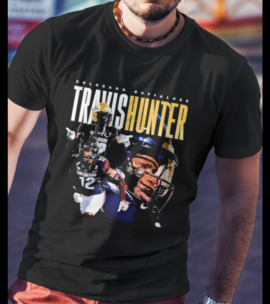 Colorado Buffaloes Travis Hunter Football Player Collage T-Shirt