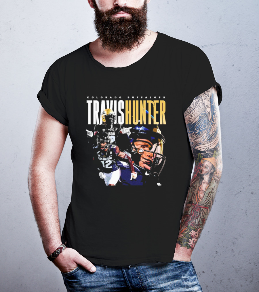 Colorado Buffaloes Travis Hunter Football Player Collage T-Shirt