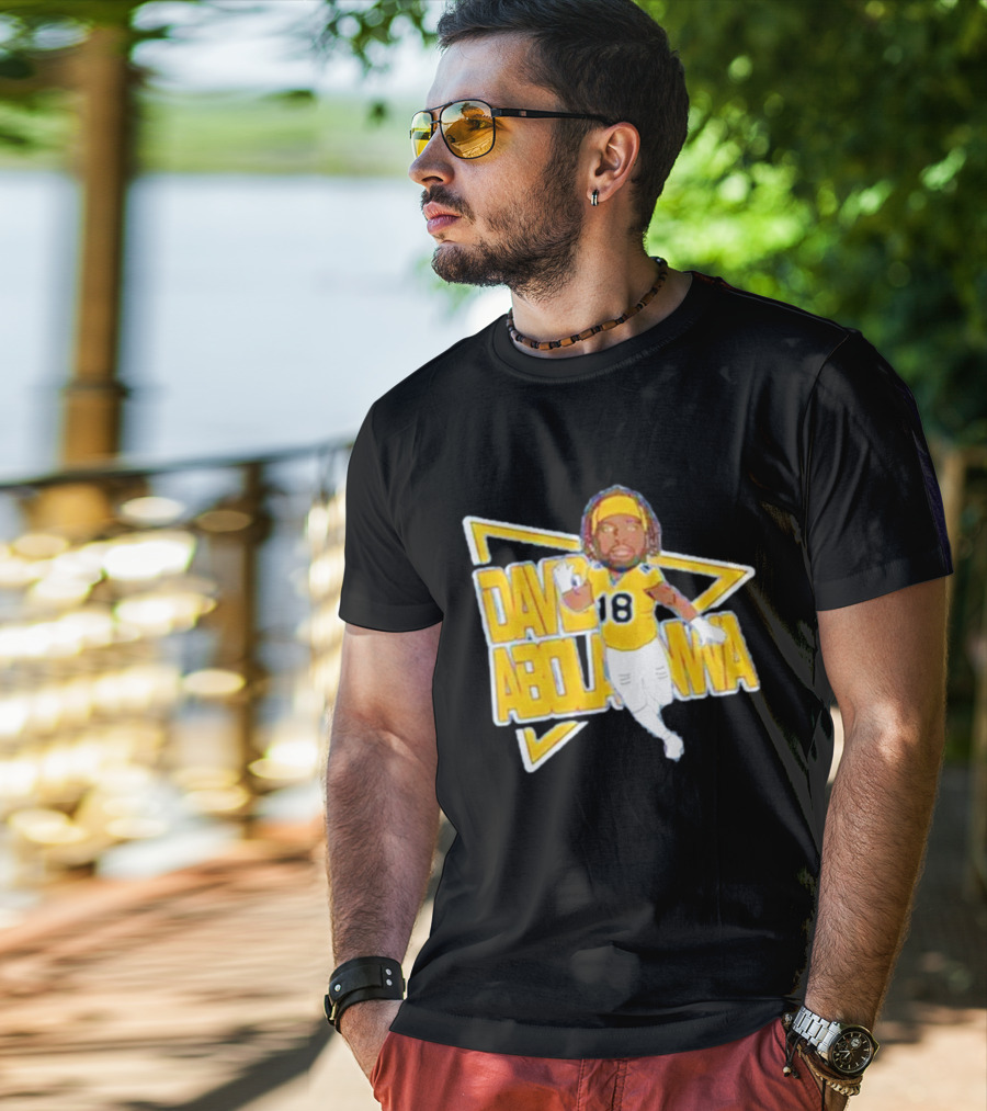 David Abolarinwa 18 Football Caricature Signature T-Shirt
