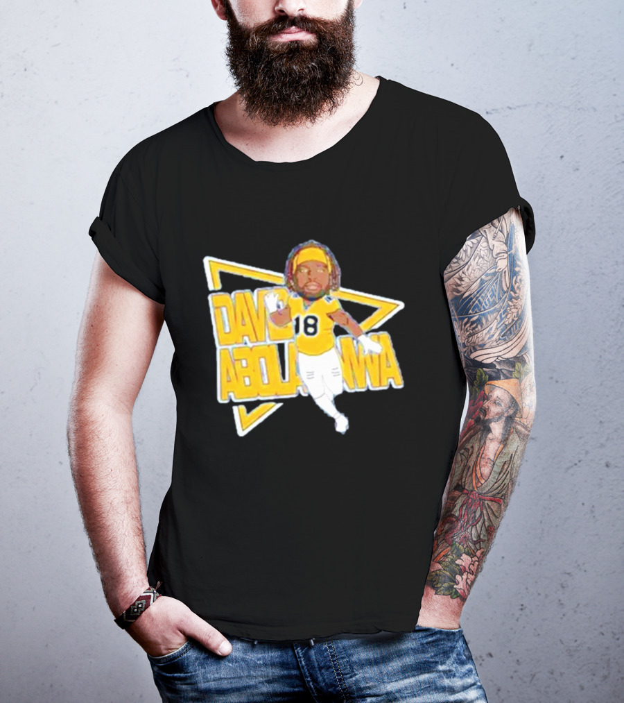 David Abolarinwa 18 Football Caricature Signature T-Shirt