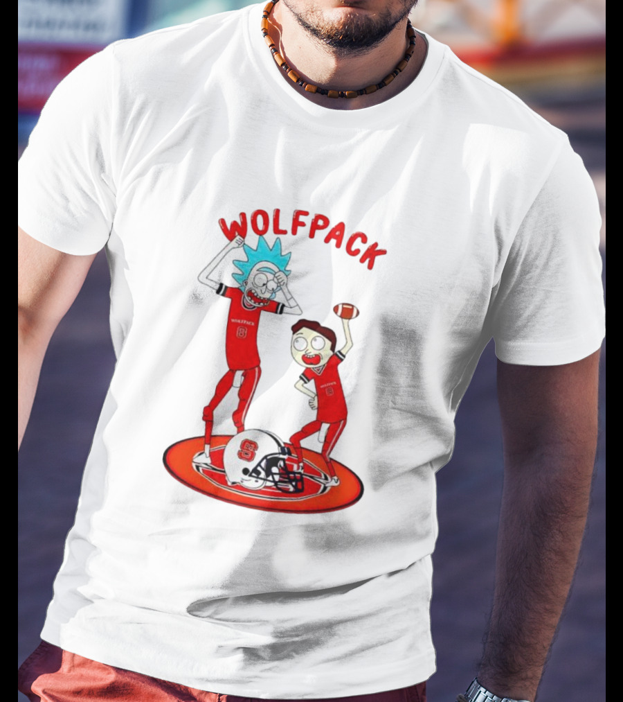 NC State Wolfpack Rick And Morty Football Dance Party T-Shirt