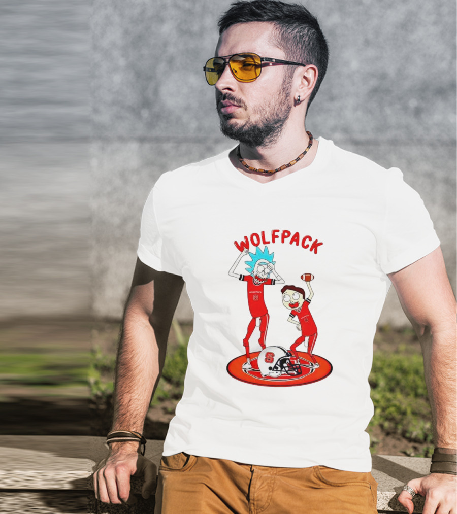 NC State Wolfpack Rick And Morty Football Dance Party T-Shirt