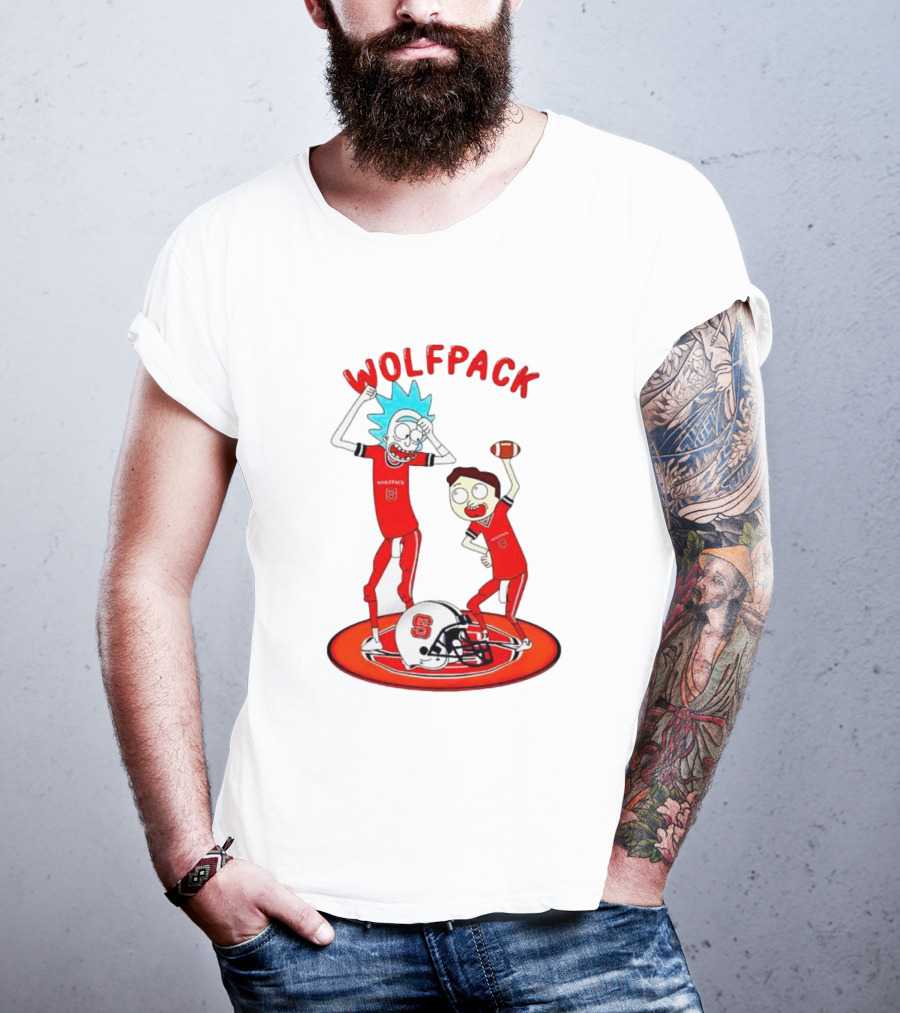 NC State Wolfpack Rick And Morty Football Dance Party T-Shirt