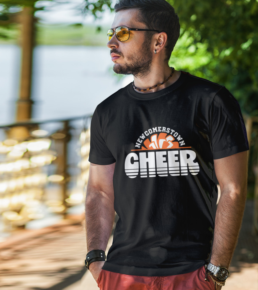 Newcomerstown Cheer Orange Megaphone T-Shirt