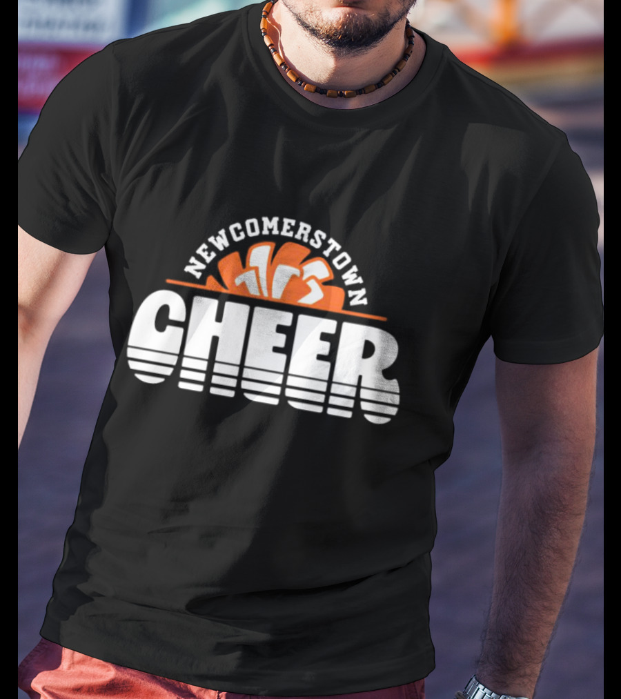 Newcomerstown Cheer Orange Megaphone T-Shirt