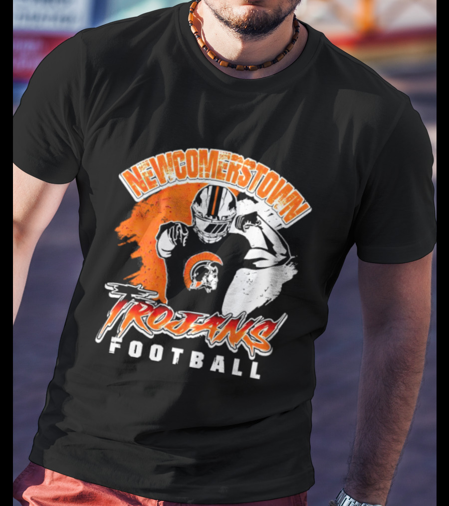 Newcomerstown Trojans Football Fierce Spirit And Helmet T-Shirt