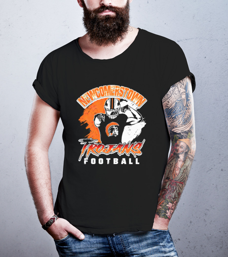 Newcomerstown Trojans Football Fierce Spirit And Helmet T-Shirt