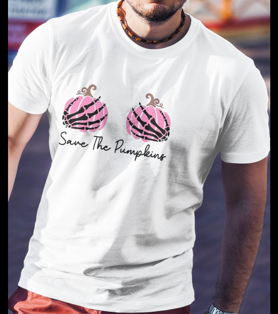 Save The Pumpkins Breast Cancer Survivor Awareness T-Shirt