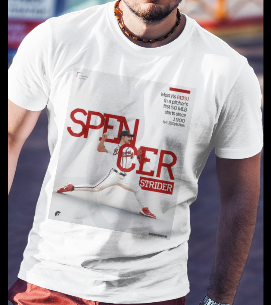 Spencer Strider Atlanta Braves Most Ks 435 In First 50 MLB Starts Since 1900 T-Shirt