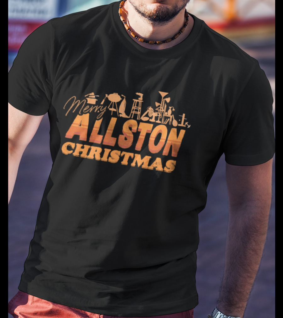 Merry Allston Christmas Silhouette Icons T-Shirt
