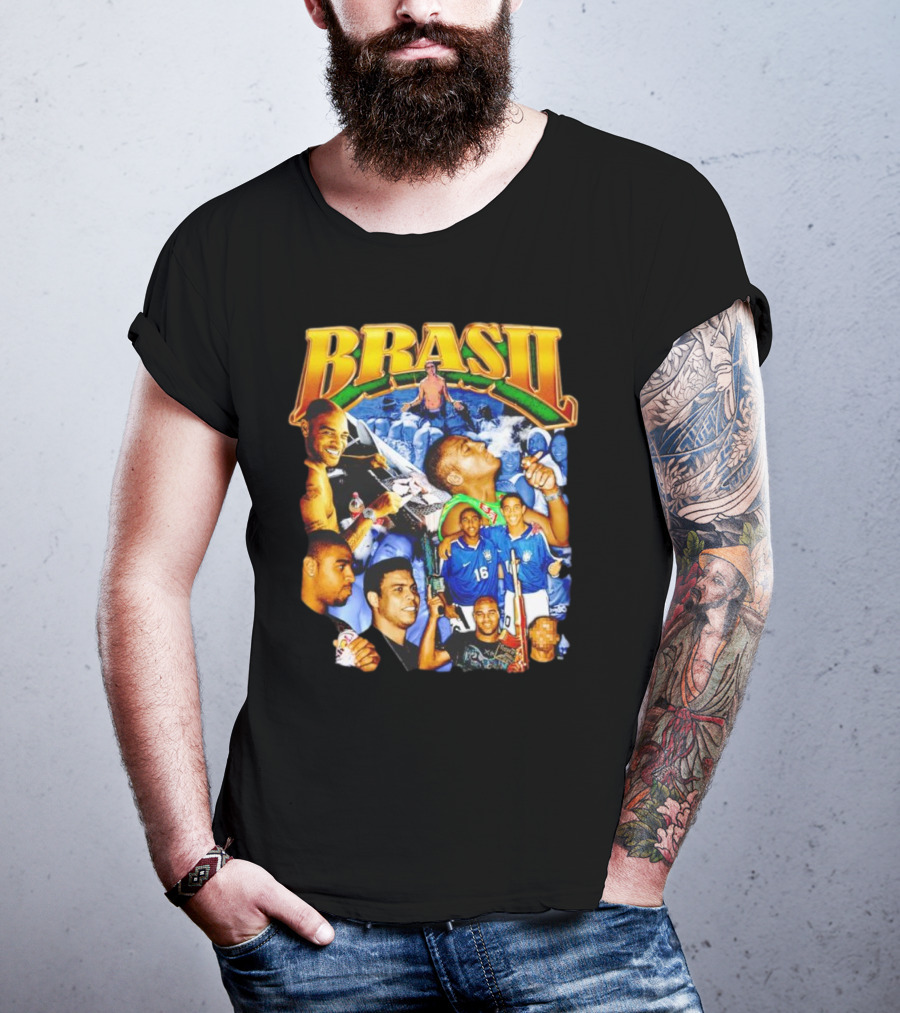 BRASIL Soccer Celebration Icons And Fans T-Shirt