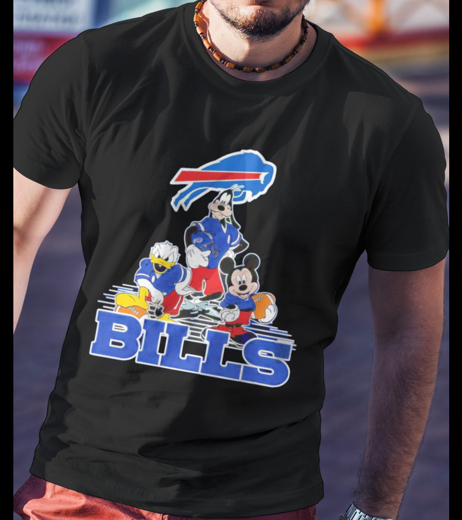Mickey Mouse Characters Buffalo Bills NFL Sports T-Shirt