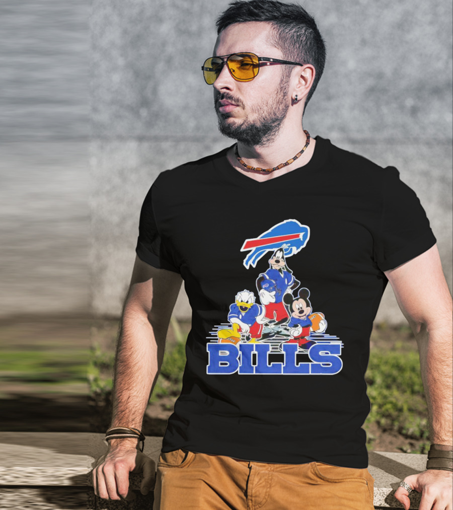 Mickey Mouse Characters Buffalo Bills NFL Sports T-Shirt