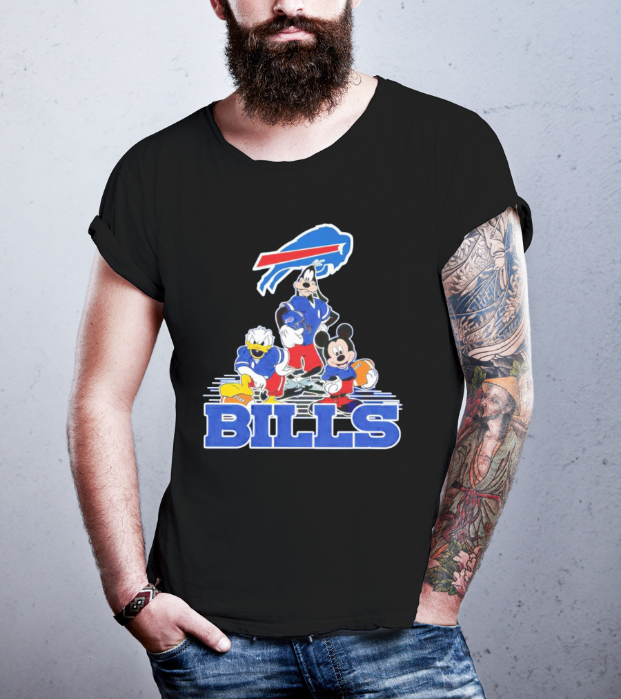 Mickey Mouse Characters Buffalo Bills NFL Sports T-Shirt