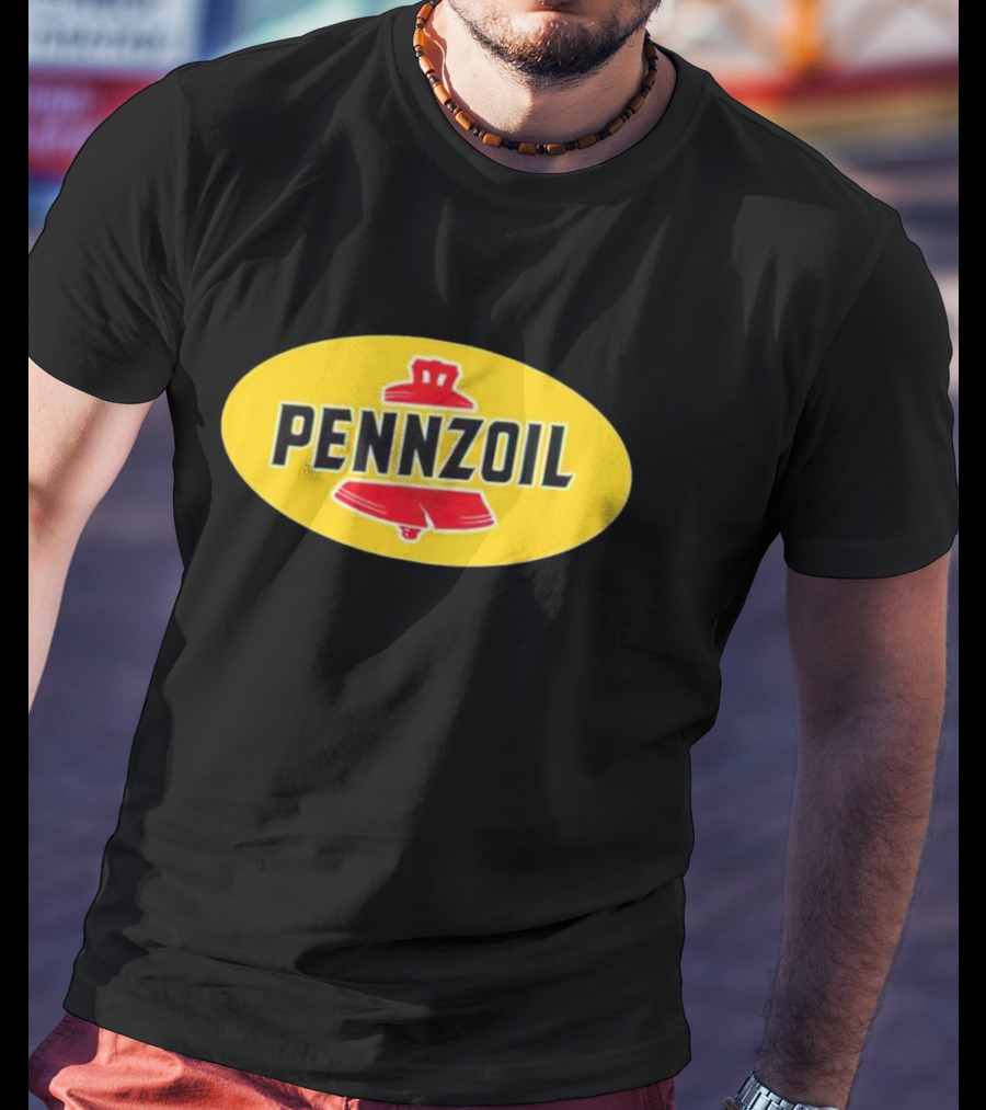 Pennzoil Motor Oil Logo Yellow Oval With Red Bell T-Shirt