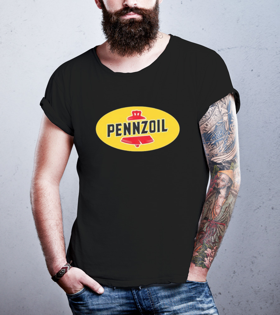Pennzoil Motor Oil Logo Yellow Oval With Red Bell T-Shirt