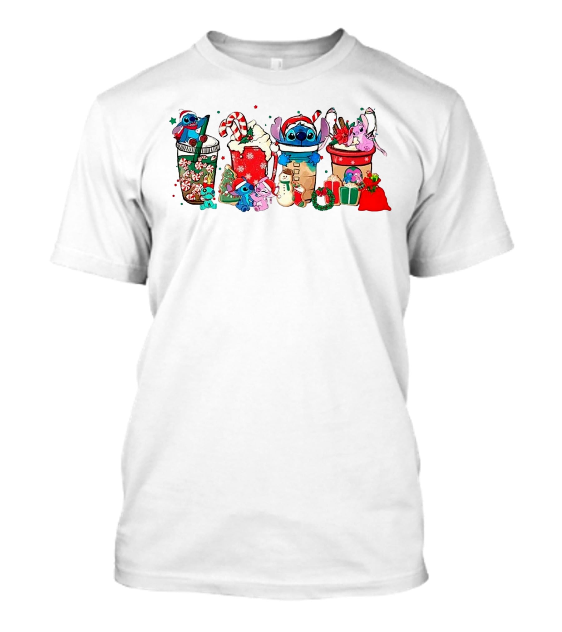 Blue Monster Angel Christmas Coffee Ugly Xmas Cups And Gifts T-Shirt