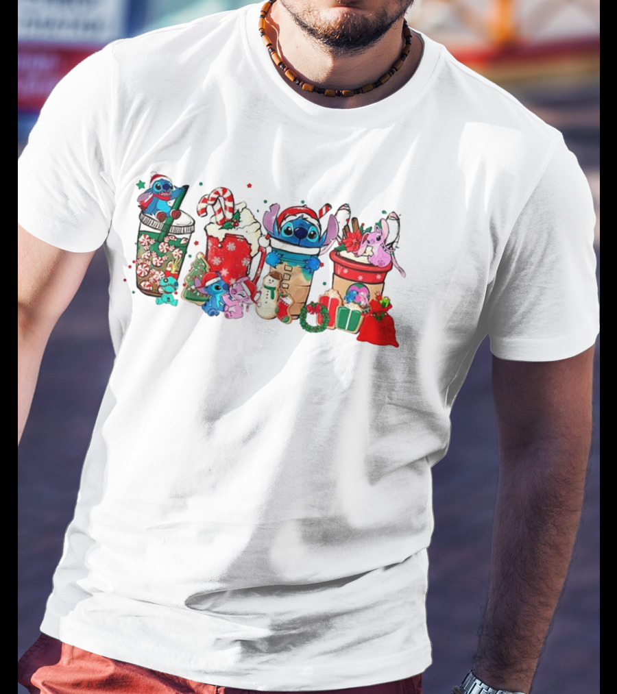 Blue Monster Angel Christmas Coffee Ugly Xmas Cups And Gifts T-Shirt