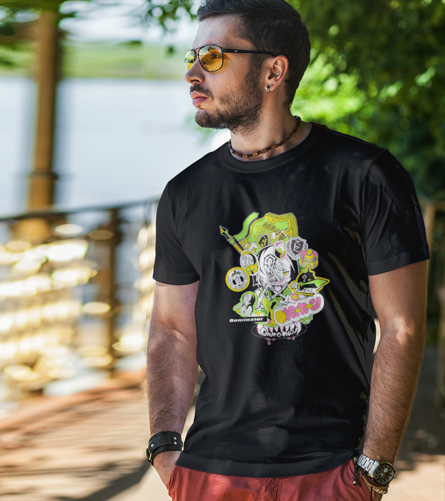 Great O-Khan Dominator Manga Style Neon Elements T-Shirt