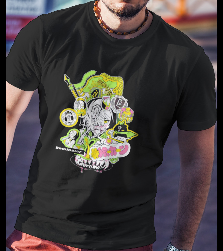 Great O-Khan Dominator Manga Style Neon Elements T-Shirt