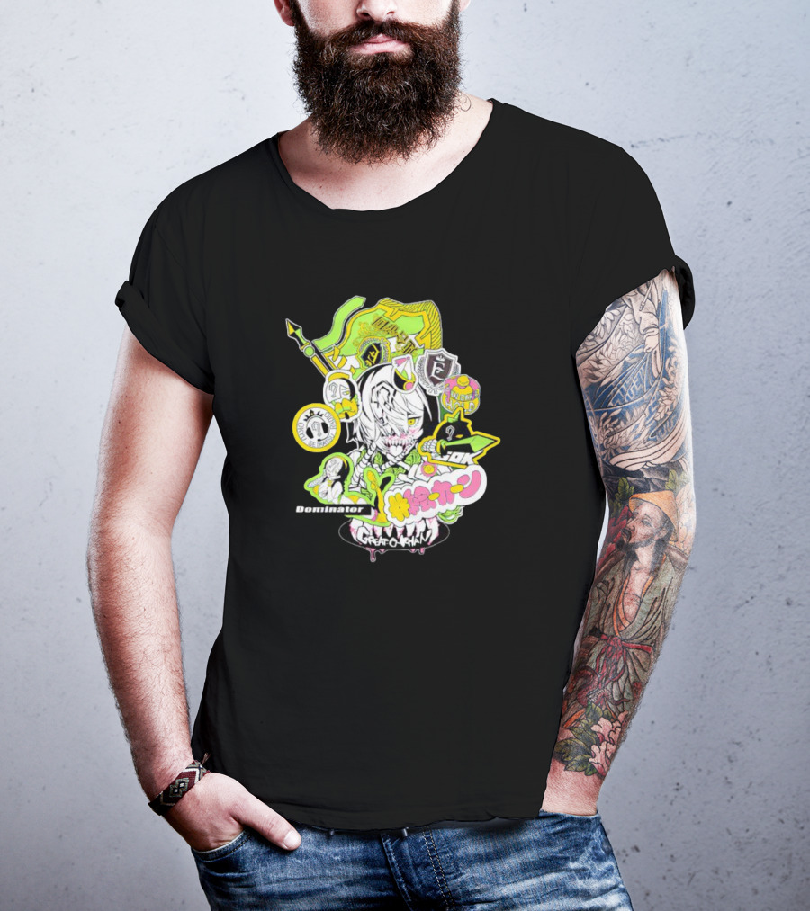 Great O-Khan Dominator Manga Style Neon Elements T-Shirt