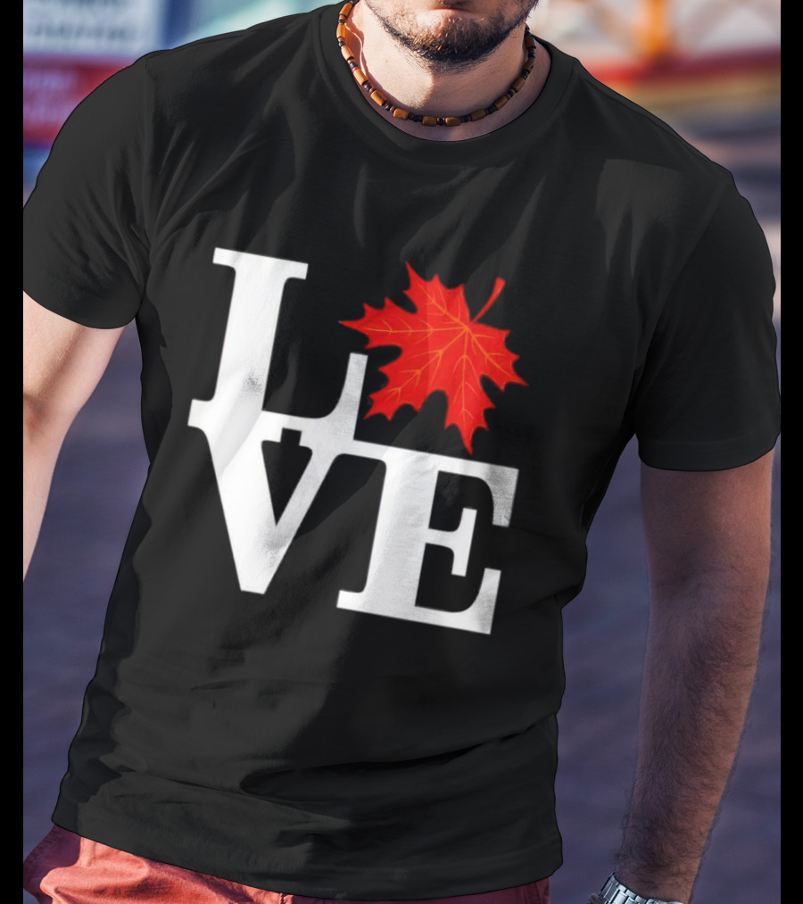 I Love Fall Season Leaf T-Shirt
