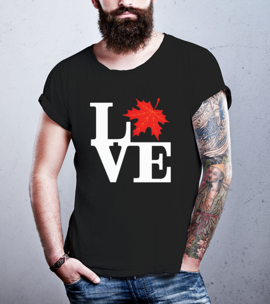 I Love Fall Season Leaf T-Shirt