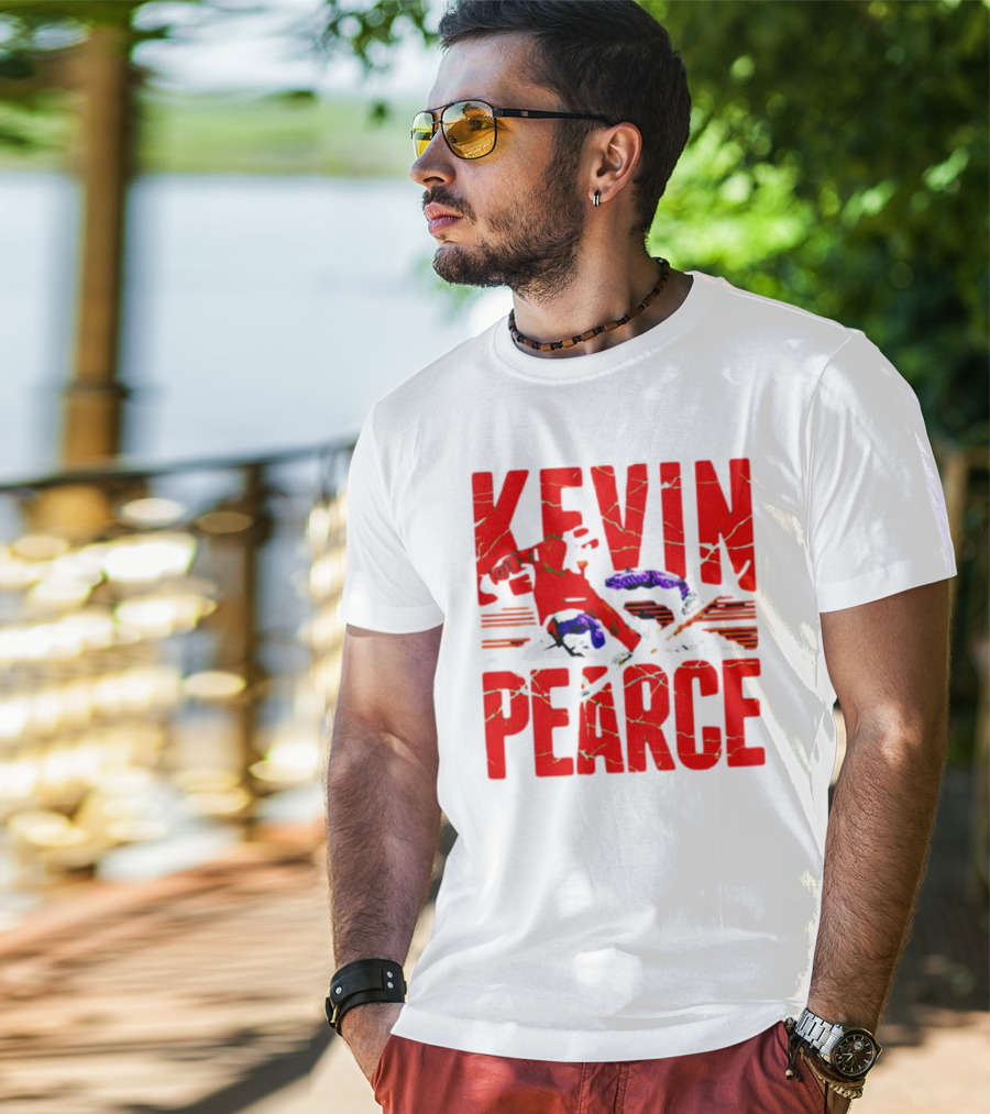 Kevin Pearce Snowboarder Action Red Letters T-Shirt