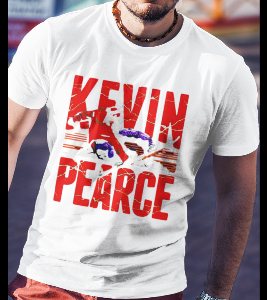 Kevin Pearce Snowboarder Action Red Letters T-Shirt