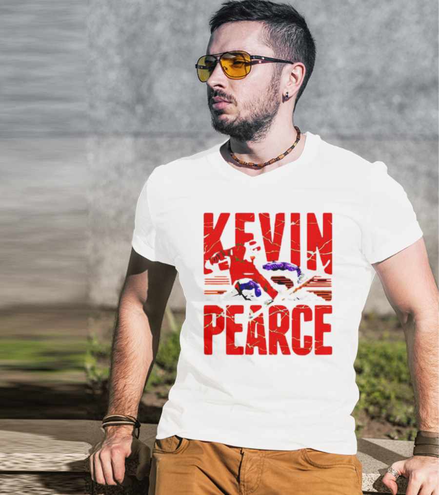 Kevin Pearce Snowboarder Action Red Letters T-Shirt