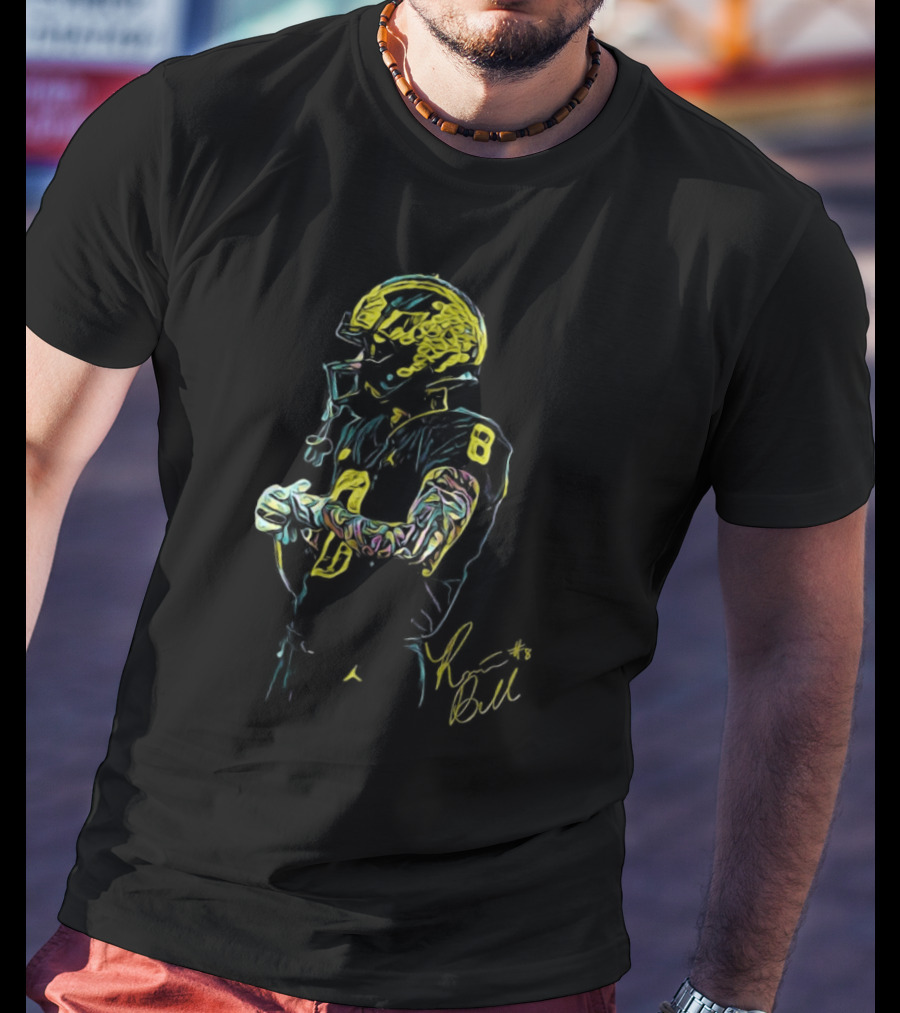 Ronnie Bell RB8 Signature Football Player Neon T-Shirt