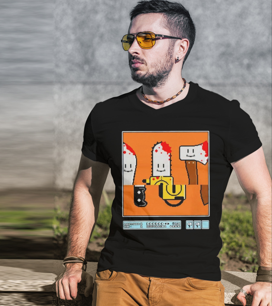 Roulette Halloween Retro Pixel Art Horror Icons T-Shirt