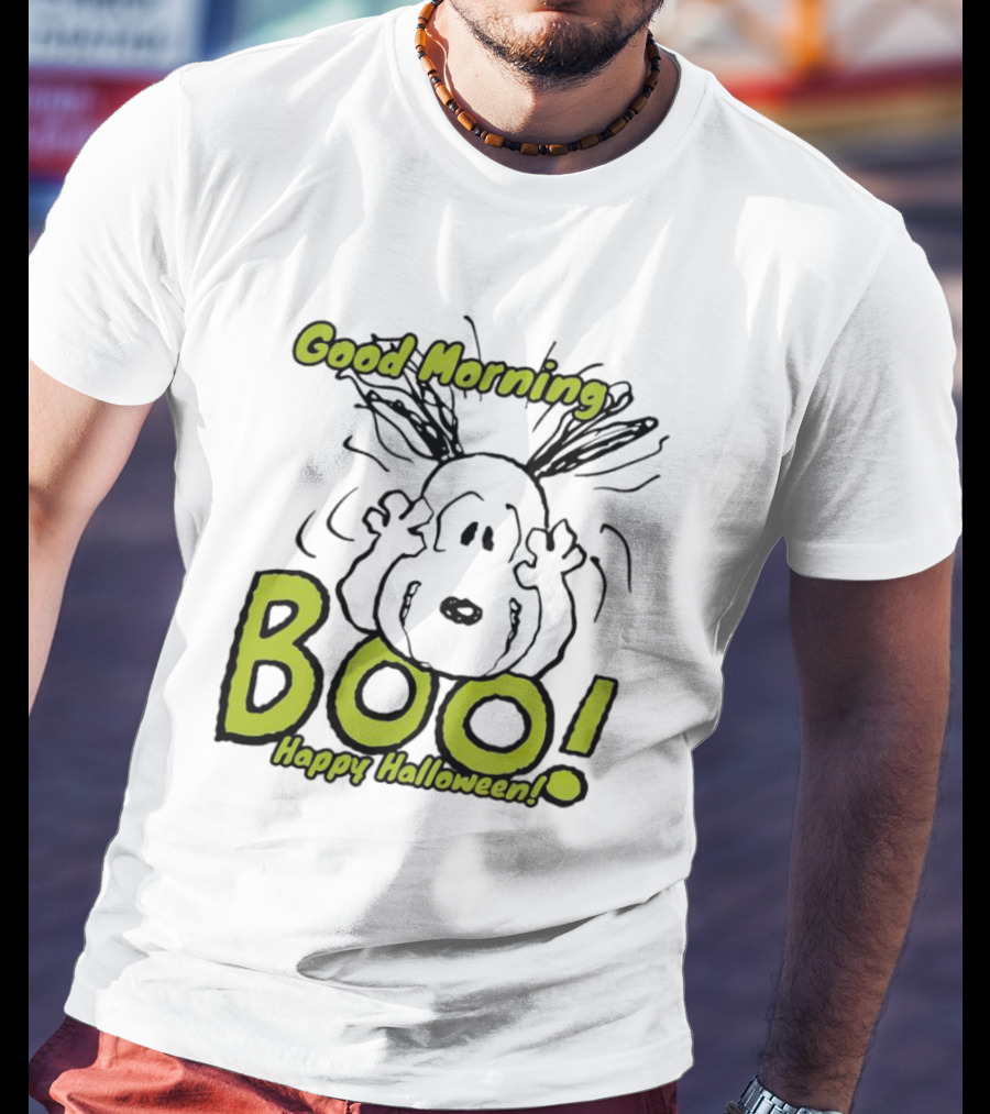 Good Morning Boo Happy Halloween Snoopy T-Shirt