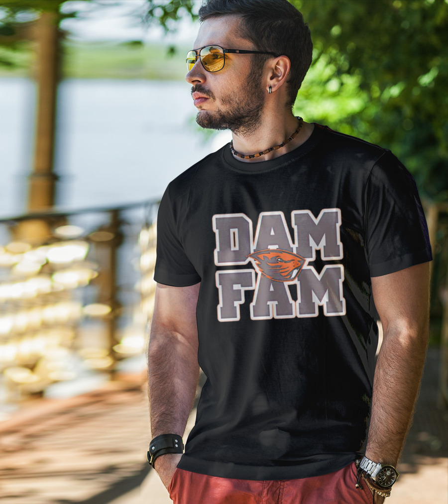 DAM FAM Oregon State Beavers Fan T-Shirt