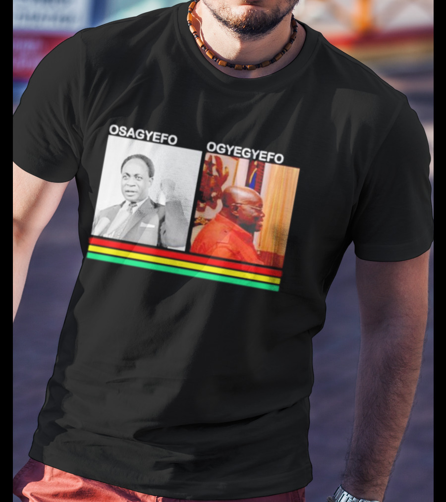 Osagyefo Ogyegyefo With Red Yellow Green Stripes T-Shirt