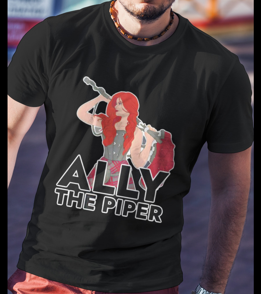 Ally The Piper Scottish Bagpipe Musician Redhead T-Shirt