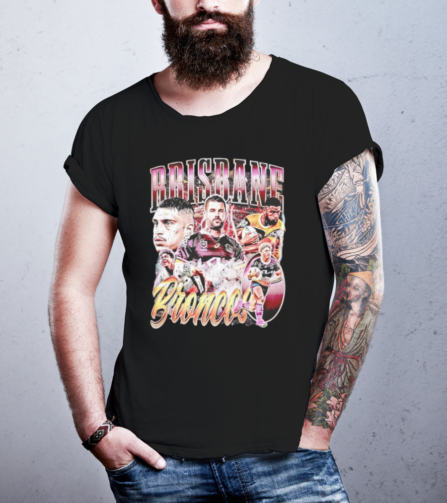 Brisbane Broncos Player Celebration Montage T-Shirt