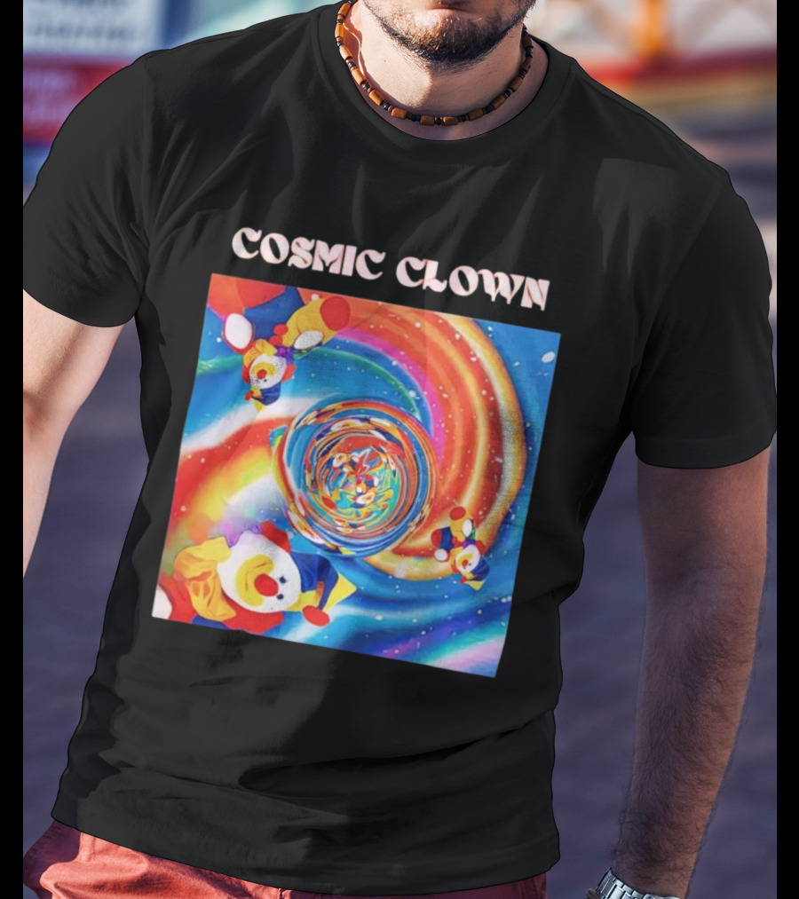 Cosmic Clown Whirlwind Of Colorful Jesters T-Shirt