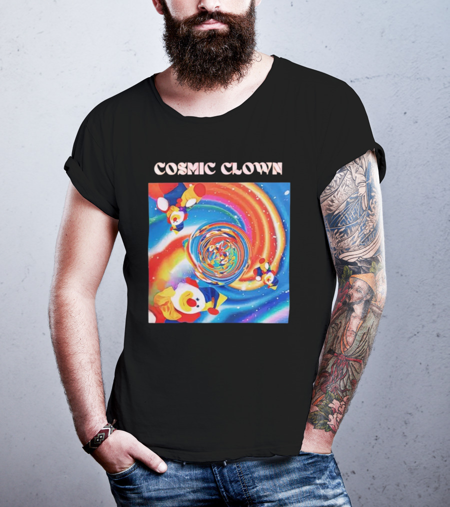 Cosmic Clown Whirlwind Of Colorful Jesters T-Shirt