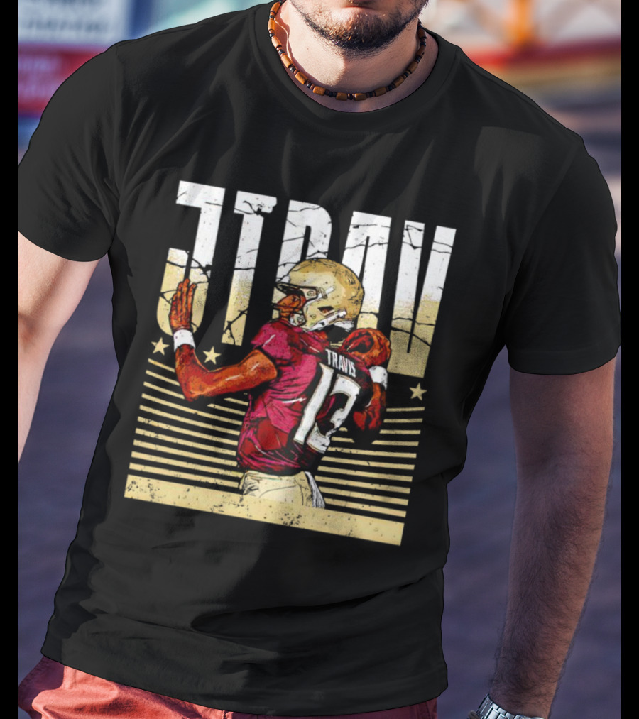 JTrav Jordan Travis Football Stars Stripes T-Shirt