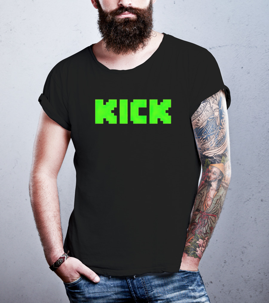 Kick Green Logo Pixel T-Shirt