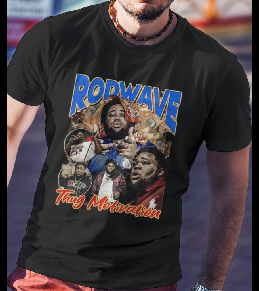 ROD WAVE Thug Motivation Money Music Collage T-Shirt