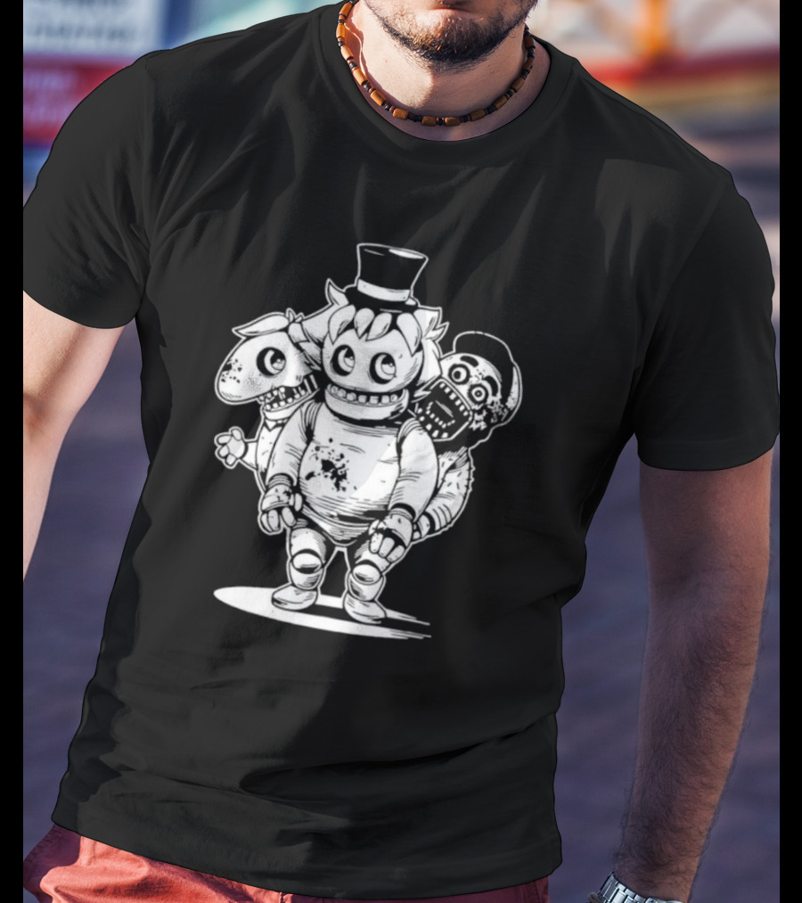 Sharkrobot Heavy Metal Boney Plays Animatronic Trio T-Shirt