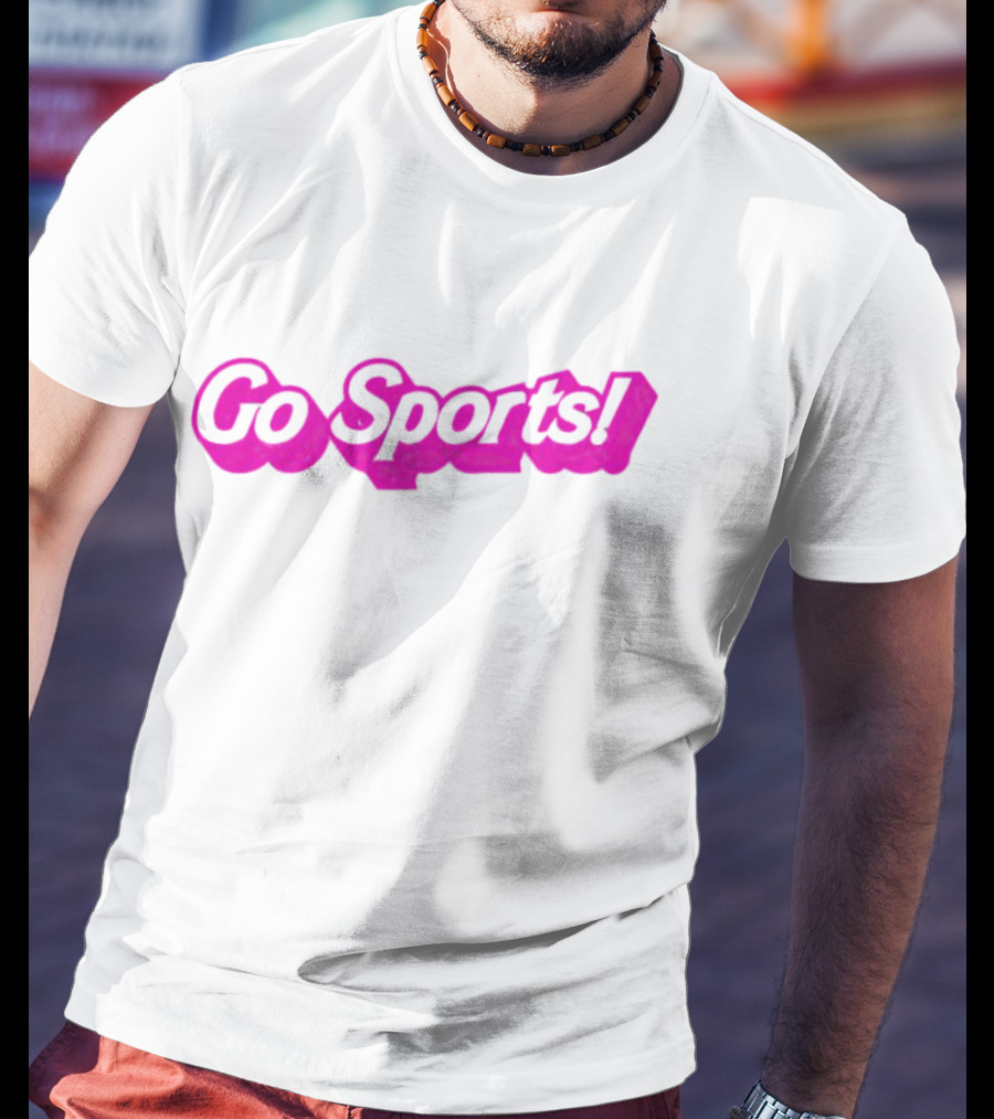 Barbie Go Sports Enthusiast Pink Bold Typography T-Shirt