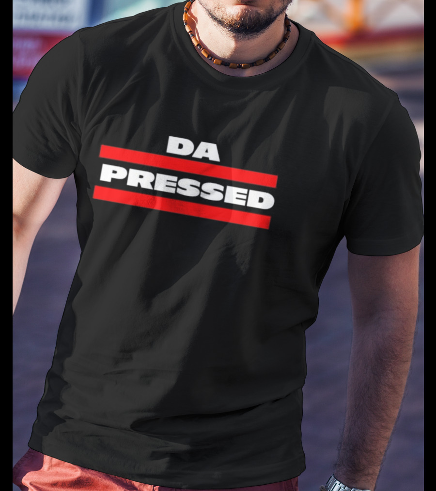 DA PRESSED Parody With Vintage Red And White Bars T-Shirt